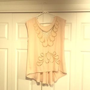 Ark & Co. blush pink cutout top